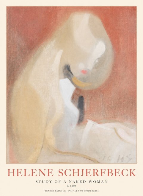 Helene Schjerfbeck Study of a Naked Woman No1 - Poszter