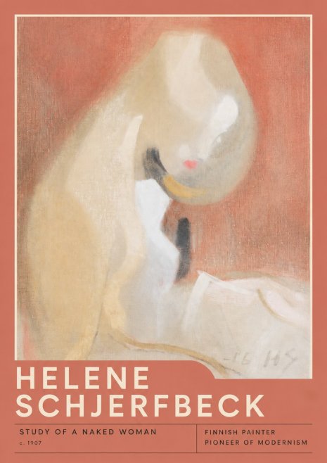 Helene Schjerfbeck Study of a Naked Woman No2 - Poszter