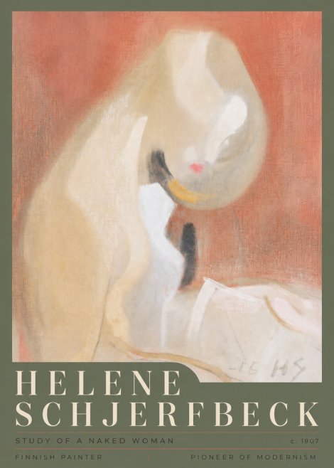 Helene Schjerfbeck Study of a Naked Woman No5 - Poszter