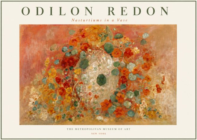 Odilon Redon Nasturtiums in a Vase No4 - Poszter