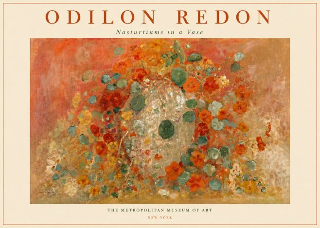 Odilon Redon Nasturtiums in a Vase No5 - Poszter