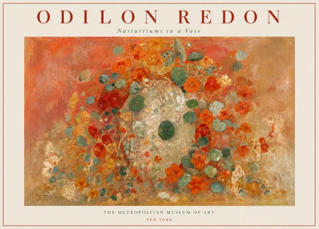 Odilon Redon Nasturtiums in a Vase No6 - Poszter