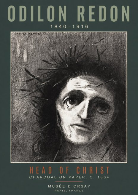 Odilon Redon Head of Christ I No2 - Poszter