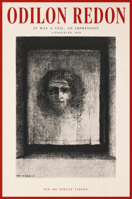 Odilon Redon It Was a Veil, an Impression No5 - Poszter