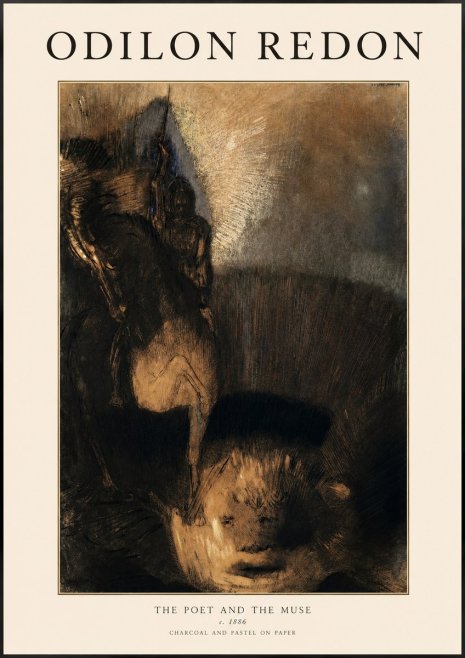 Odilon Redon The Poet and the Muse No1 - Poszter