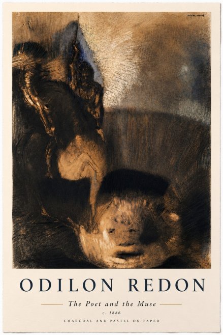 Odilon Redon The Poet and the Muse No6 - Poszter