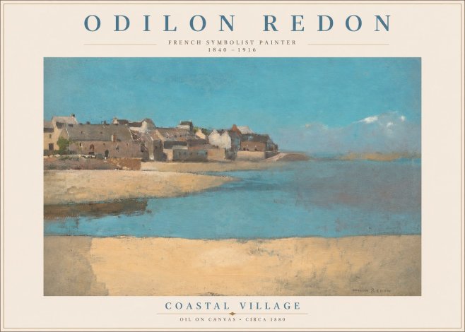 Odilon Redon Coastal Village No3 - Poszter