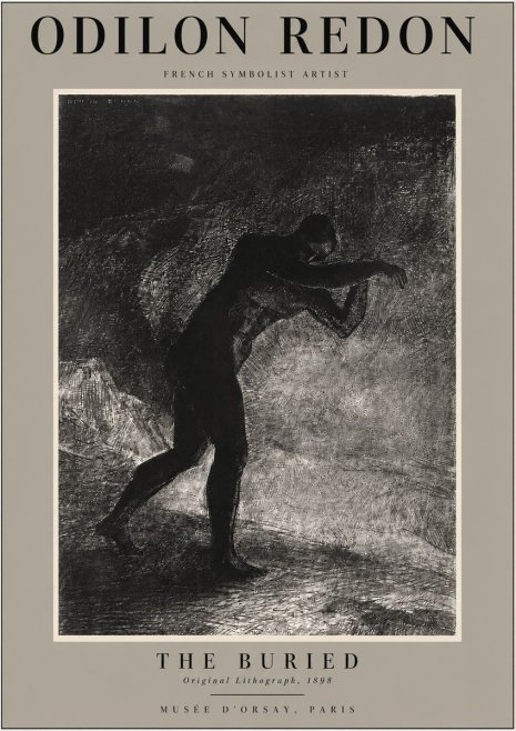 Odilon Redon The Buried No2 - Poszter