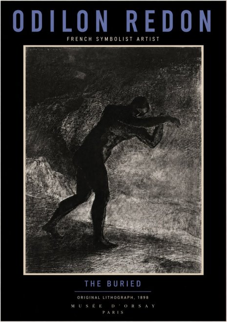 Odilon Redon The Buried No3 - Poszter