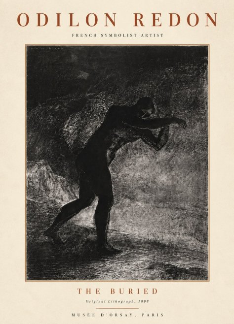 Odilon Redon The Buried No4 - Poszter
