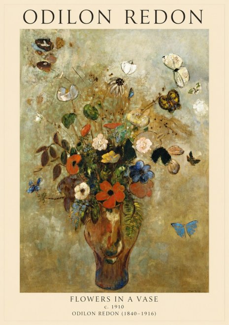 Odilon Redon Flowers in a Vase I No1 - Poszter