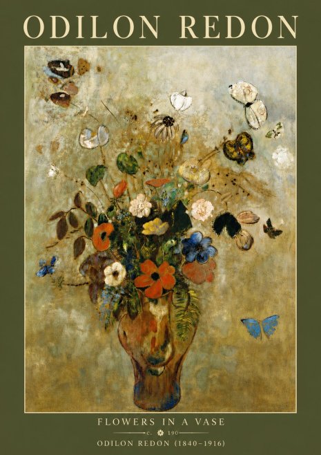 Odilon Redon Flowers in a Vase I No4 - Poszter