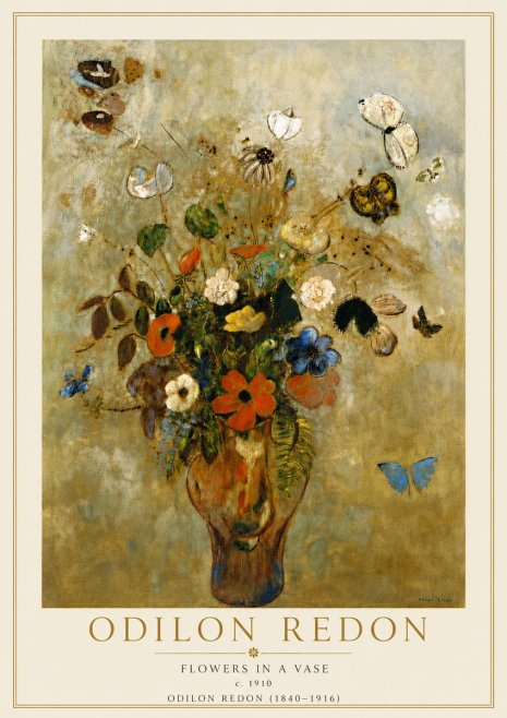 Odilon Redon Flowers in a Vase I No5 - Poszter
