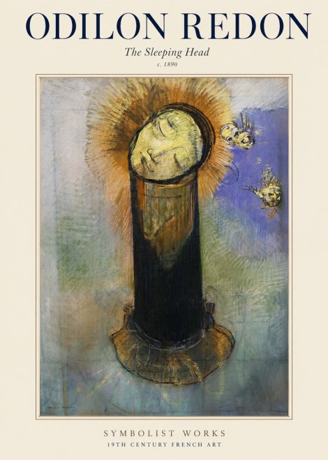 Odilon Redon The Sleeping Head No1 - Poszter