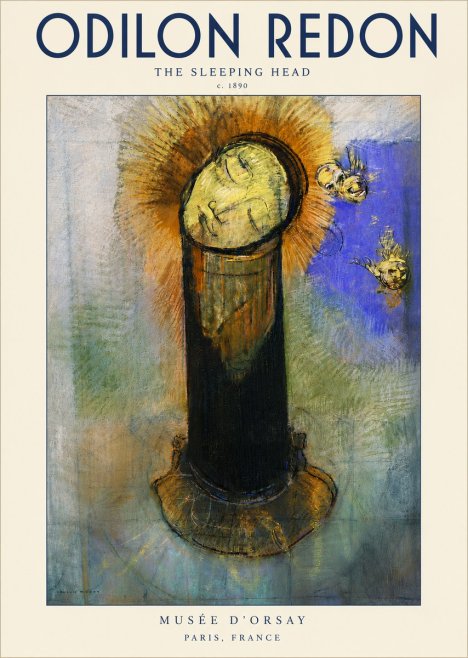 Odilon Redon The Sleeping Head No5 - Poszter