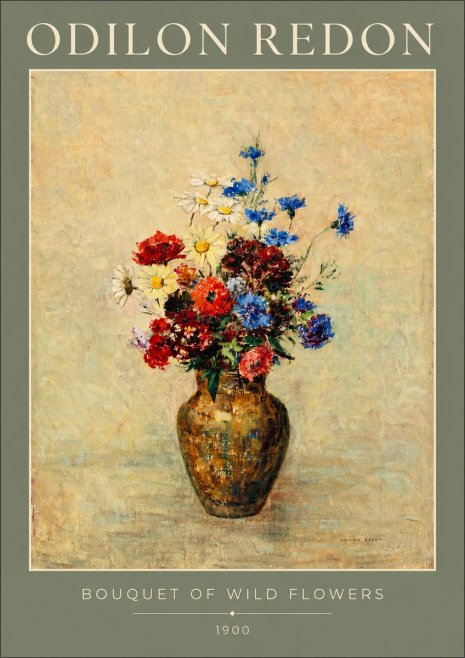 Odilon Redon Bouquet of Wild Flowers I No2 - Poszter