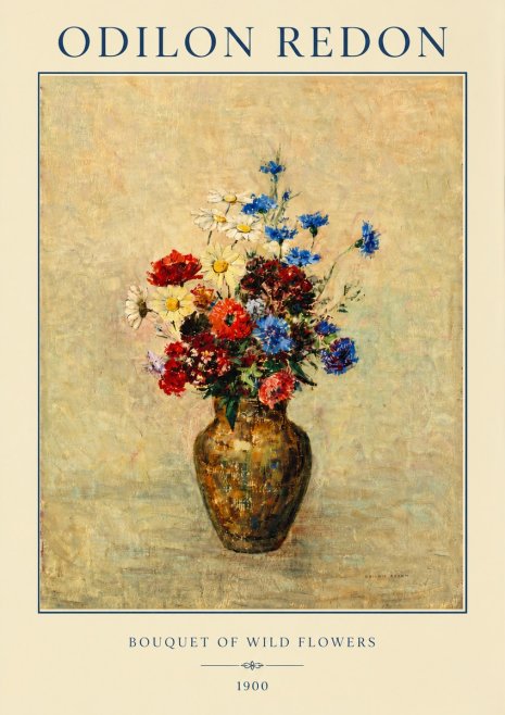 Odilon Redon Bouquet of Wild Flowers I No3 - Poszter