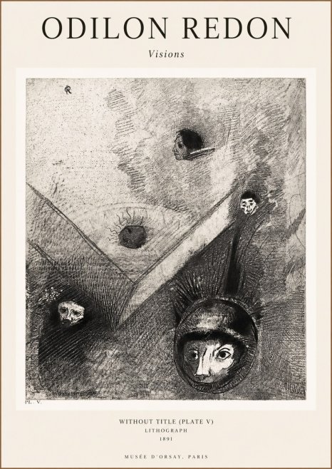 Odilon Redon Without Title (Plate V) No1 - Poszter