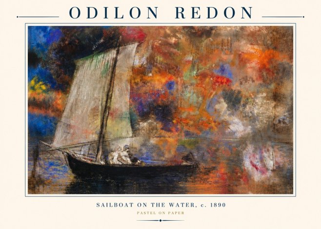 Odilon Redon Sailboat on the Water No3 - Poszter