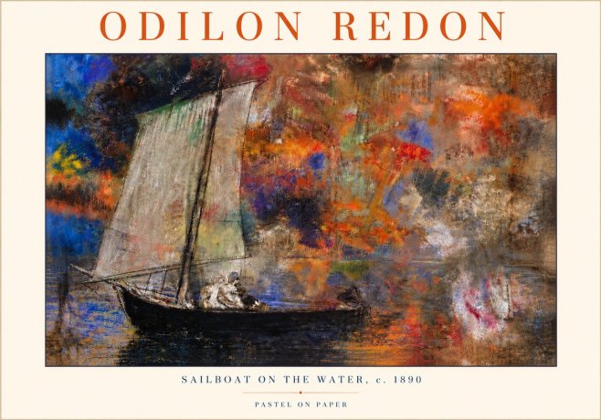 Odilon Redon Sailboat on the Water No5 - Poszter