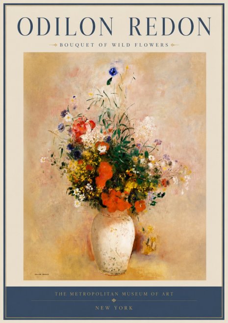 Odilon Redon Bouquet of Wild Flowers II No2 - Poszter
