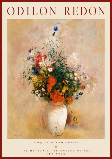 Odilon Redon Bouquet of Wild Flowers II No3 - Poszter