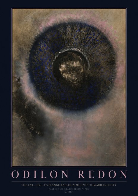 Odilon Redon The Eye, Like a Strange Balloon Mounts Toward Infinity No2 - Poszter