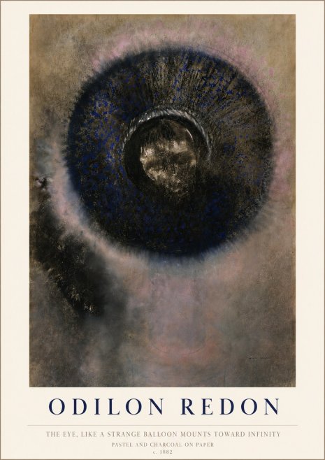 Odilon Redon The Eye, Like a Strange Balloon Mounts Toward Infinity No3 - Poszter