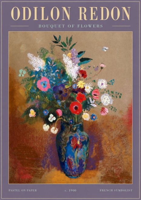 Odilon Redon Bouquet of Flowers No2 - Poszter