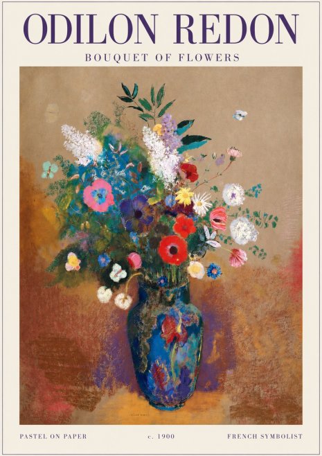 Odilon Redon Bouquet of Flowers No3 - Poszter