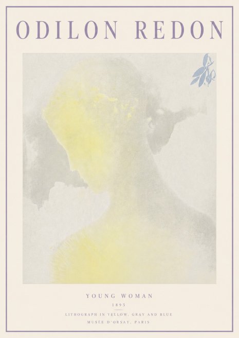Odilon Redon Young Woman No6 - Poszter