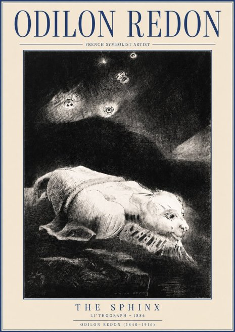 Odilon Redon The Sphinx No3 - Poszter