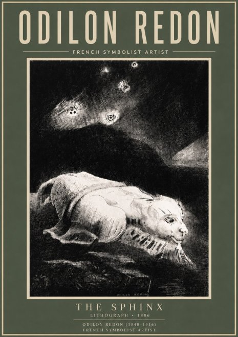 Odilon Redon The Sphinx No6 - Poszter