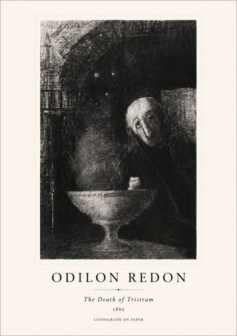 Odilon Redon The Death of Tristram No1 - Poszter