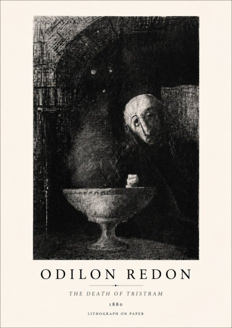 Odilon Redon The Death of Tristram No5 - Poszter