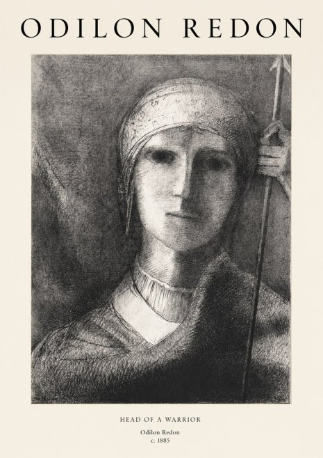 Odilon Redon Head of a Warrior No1 - Poszter