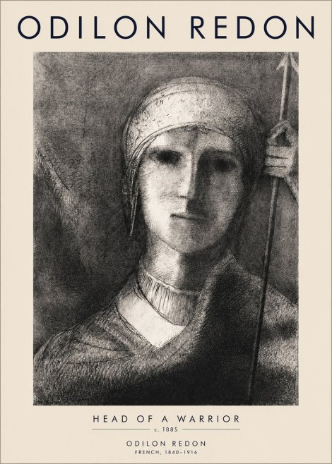 Odilon Redon Head of a Warrior No3 - Poszter
