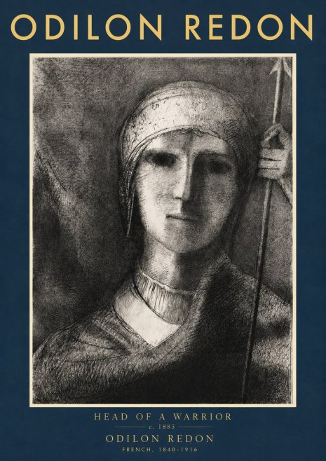 Odilon Redon Head of a Warrior No4 - Poszter