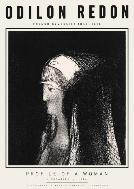 Odilon Redon Profile of a Woman No3 - Poszter