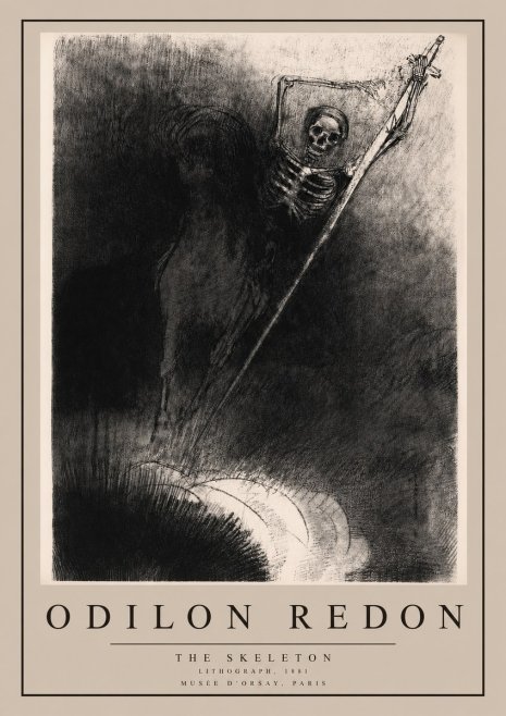 Odilon Redon The Skeleton No3 - Poszter