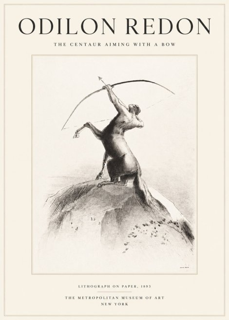Odilon Redon The Centaur Aiming with a Bow No1 - Poszter