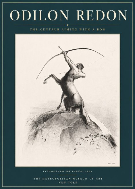Odilon Redon The Centaur Aiming with a Bow No4 - Poszter