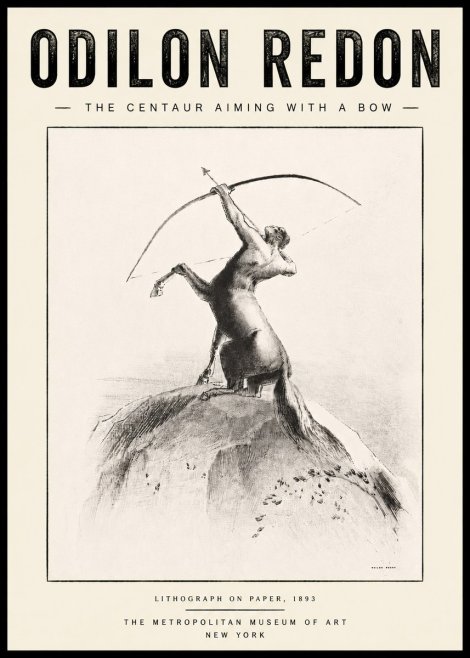 Odilon Redon The Centaur Aiming with a Bow No5 - Poszter