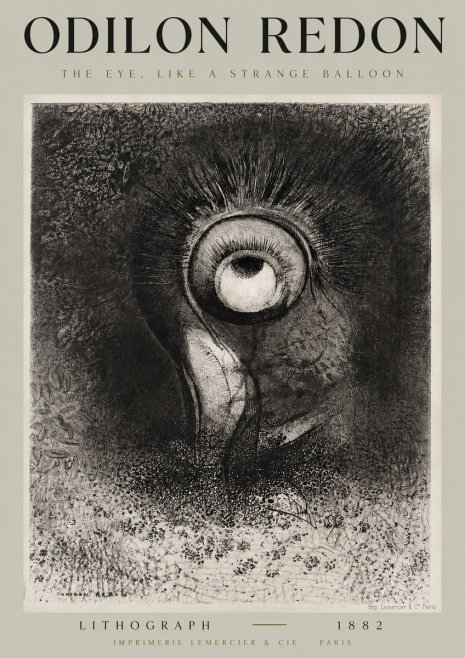 Odilon Redon The Eye, Like a Strange Balloon No2 - Poszter