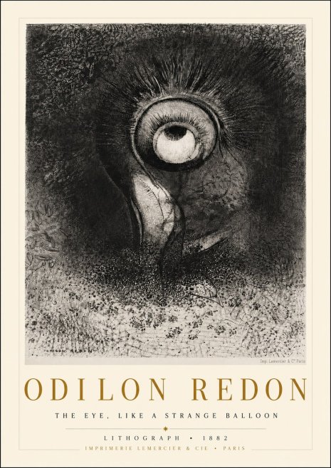 Odilon Redon The Eye, Like a Strange Balloon No3 - Poszter