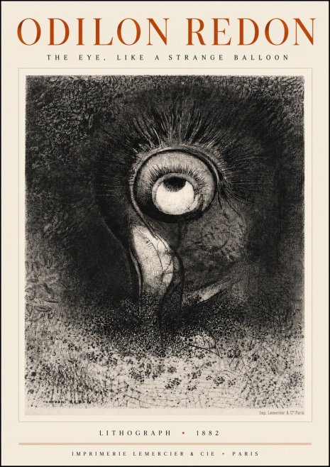 Odilon Redon The Eye, Like a Strange Balloon No4 - Poszter