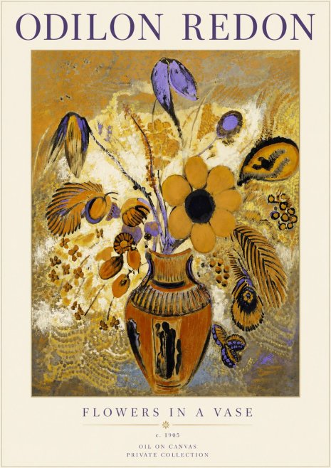 Odilon Redon Flowers in a Vase II No2 - Poszter