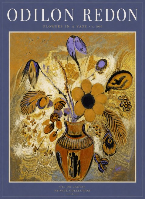 Odilon Redon Flowers in a Vase II No3 - Poszter
