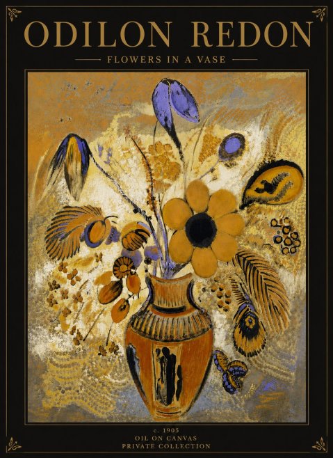 Odilon Redon Flowers in a Vase II No4 - Poszter