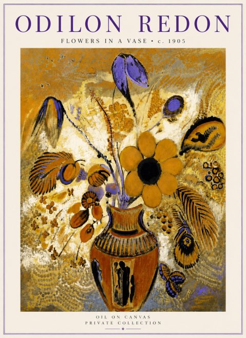 Odilon Redon Flowers in a Vase II No5 - Poszter